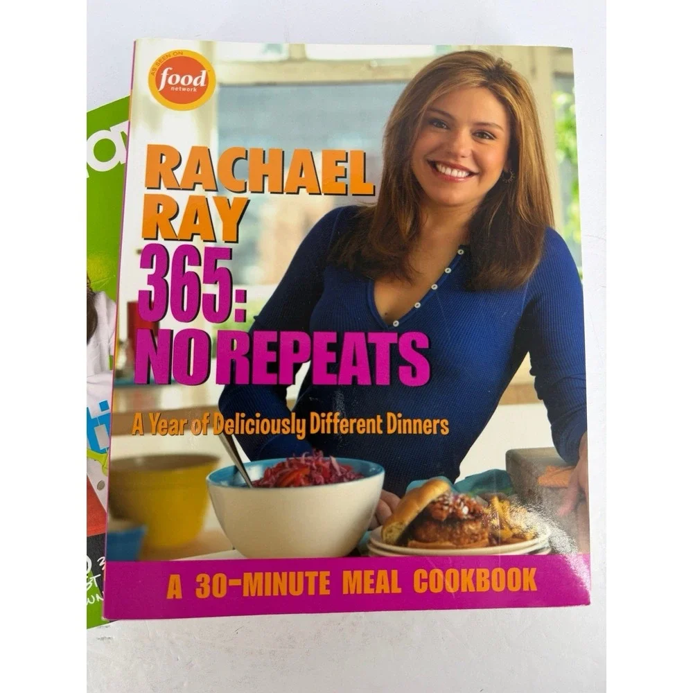 Rachel Ray Just In Time & 365: No Repeats Qty: 2 Book Lot Softcover 2007